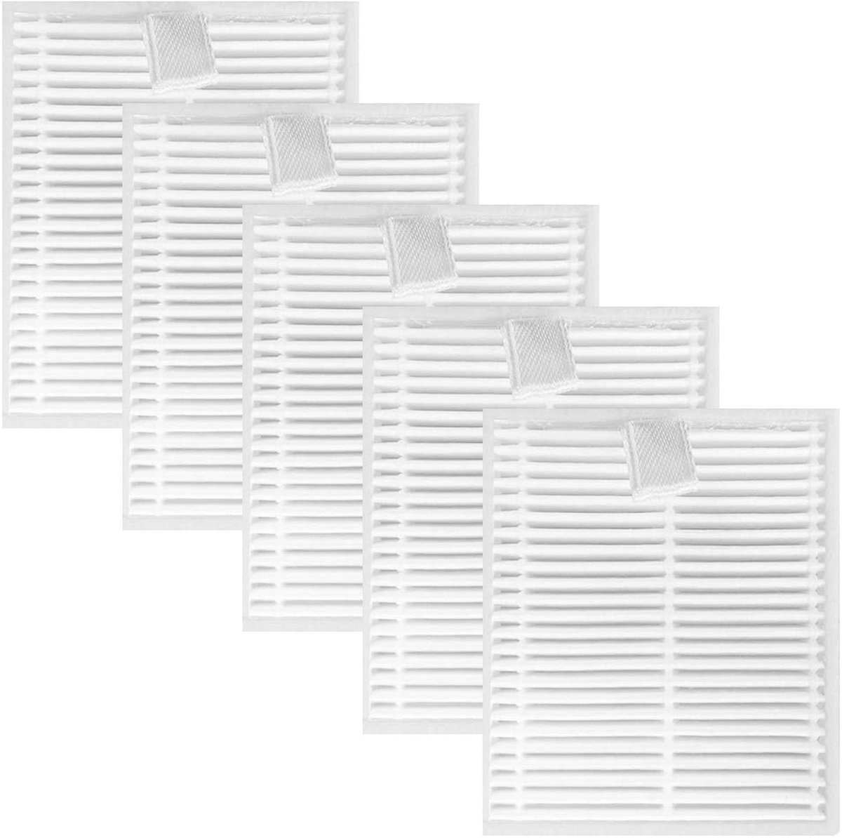 Dailygoods- HEPA-filter 5 stuks - Vervangende Filteraccessoires - Geschikt voor Roborock Q7 M5/Q7 L5 - Herbruikbaar/Washable - Filtert 99,98% van de Deeltjes - Stofzuigerfilter