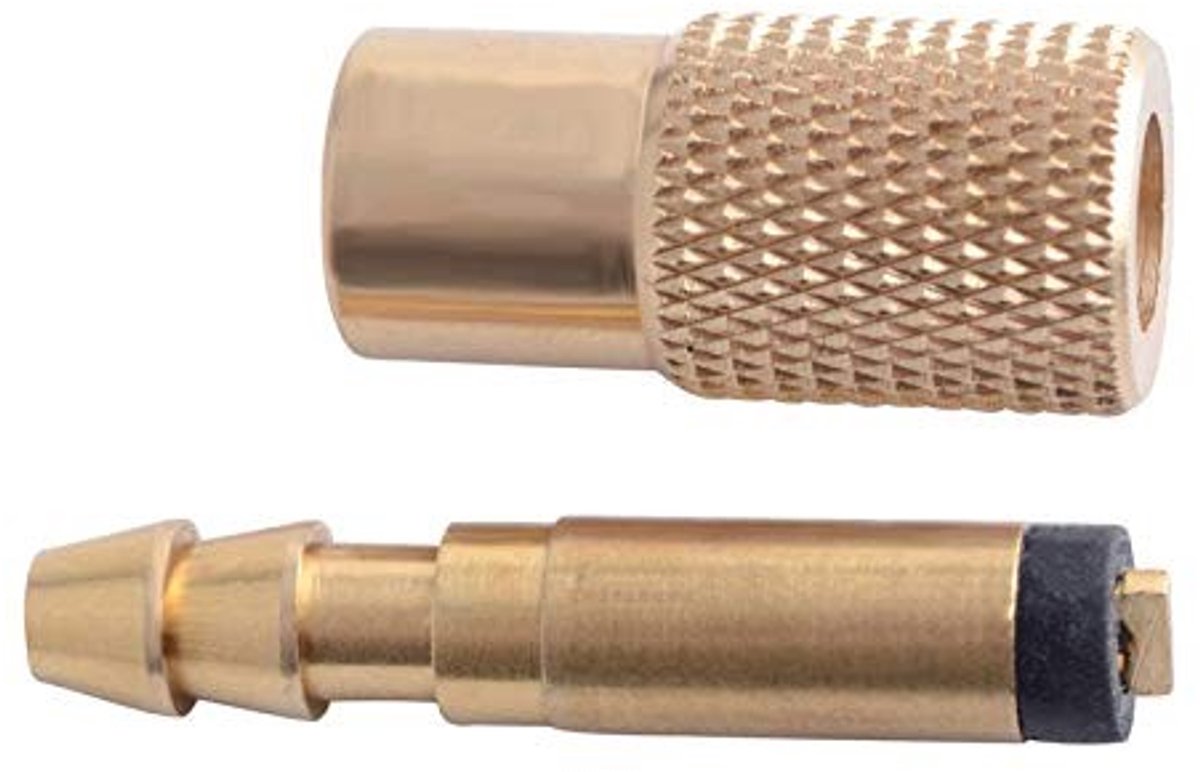 Dailygoods - Messing Bandenventiel - 6mm Klem Adapter - Hoogwaardig Koper - Robuust en Stevig - Geschikt voor Auto en Truck - Perfect voor Garage en I...