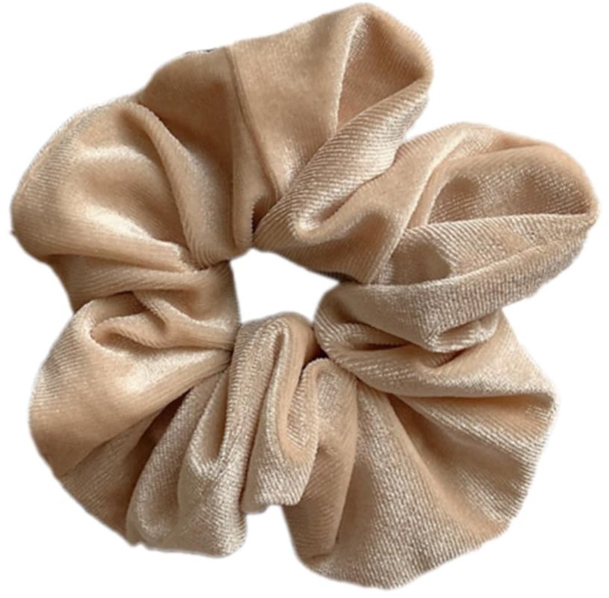 Dailygoods- Haarelastiekjes Retro Fluwelen - 2 Stuks - Zacht Materiaal - Vintage Paardenstaart - Haaraccessoires Dames - Diverse Kleuren - Scrunchie
