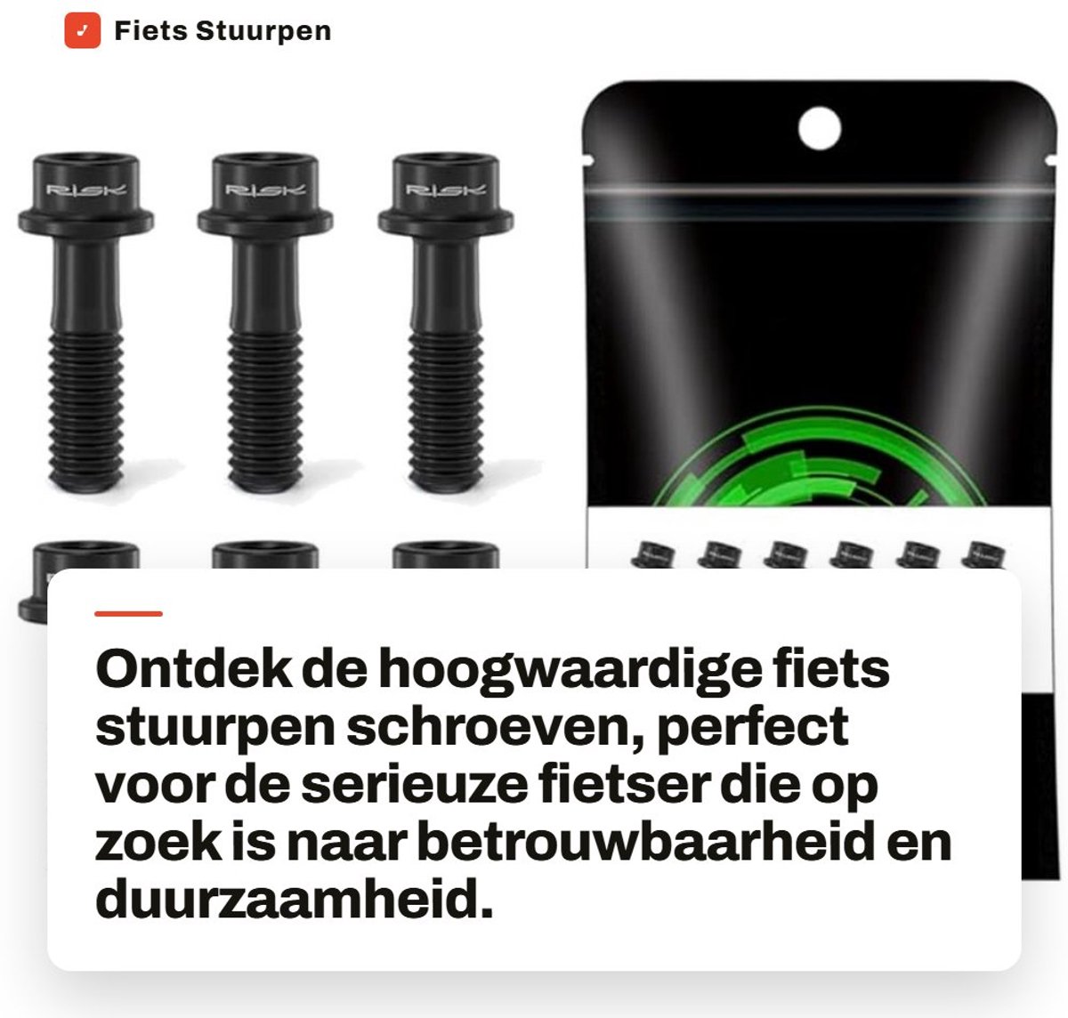 Dailygoods- Fiets Stuurpen Schroef 6 Stuks - Titanium Legering - M5x16/M5x18 - Hex Schroef - Lichtgewicht - Koppel 5-6N.M - Fietsschroef