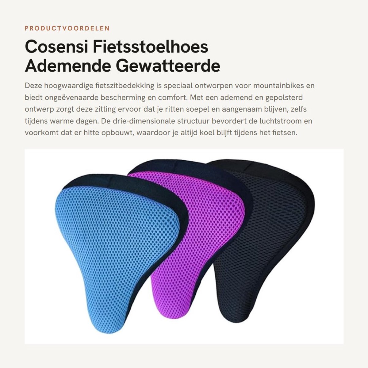 Dailygoods- Fietsstoelhoes Waterdicht - Ademend - UV-Bescherming - Eenvoudig te Installeren - Elastische Hoes - Bescherming tegen Regen en Stof - Zadelhoes