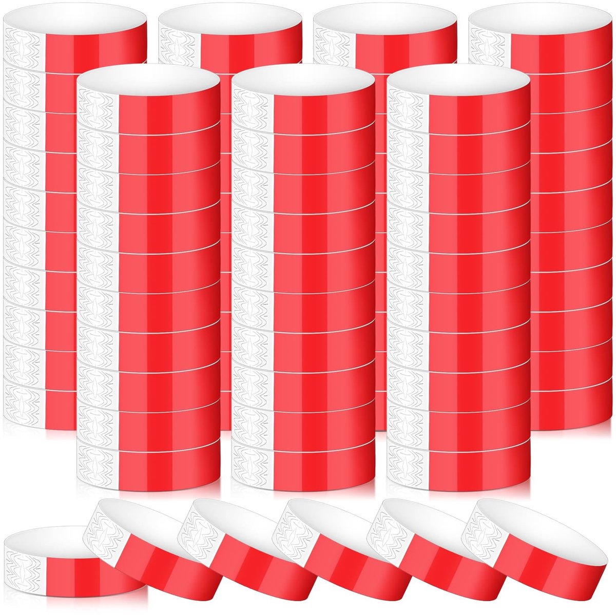 Dailygoods- Festivalarmbanden 600 stuks - Waterdichte Toegangsbanden - Lichte Controlebanden - Papieren Veiligheidsbanden - Ideaal voor Evenementen - Comfortabele Afmeting 25 x 2,8 cm