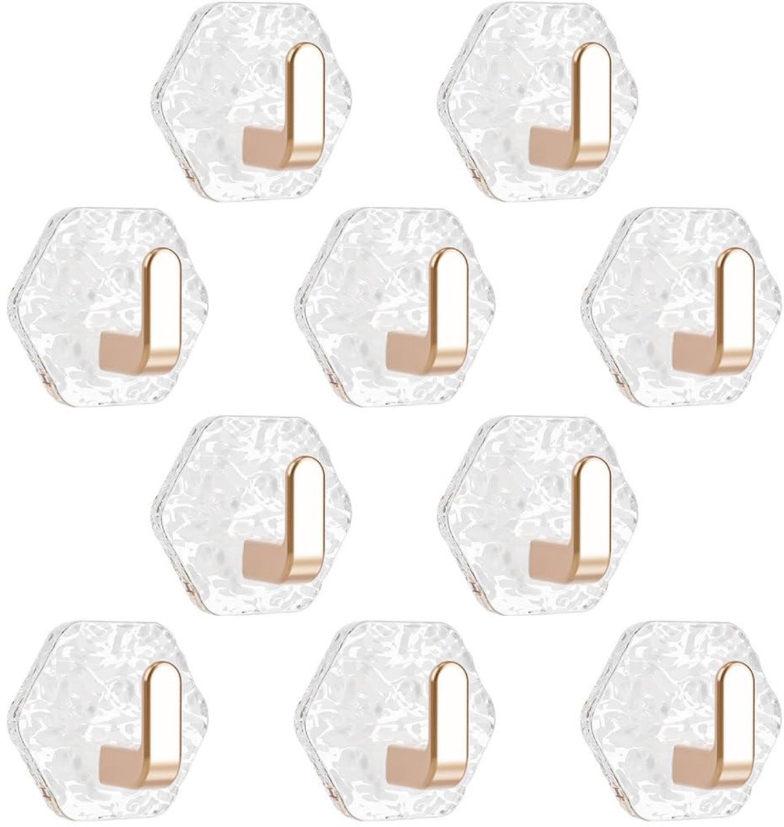 Dailygoods- Hakenset 8 Stuks - Zelfklevend - Waterdicht - Muurhaak voor Badkamer - Muurhaak voor Keuken - PET-Materiaal - Max. 5 kg draagvermogen