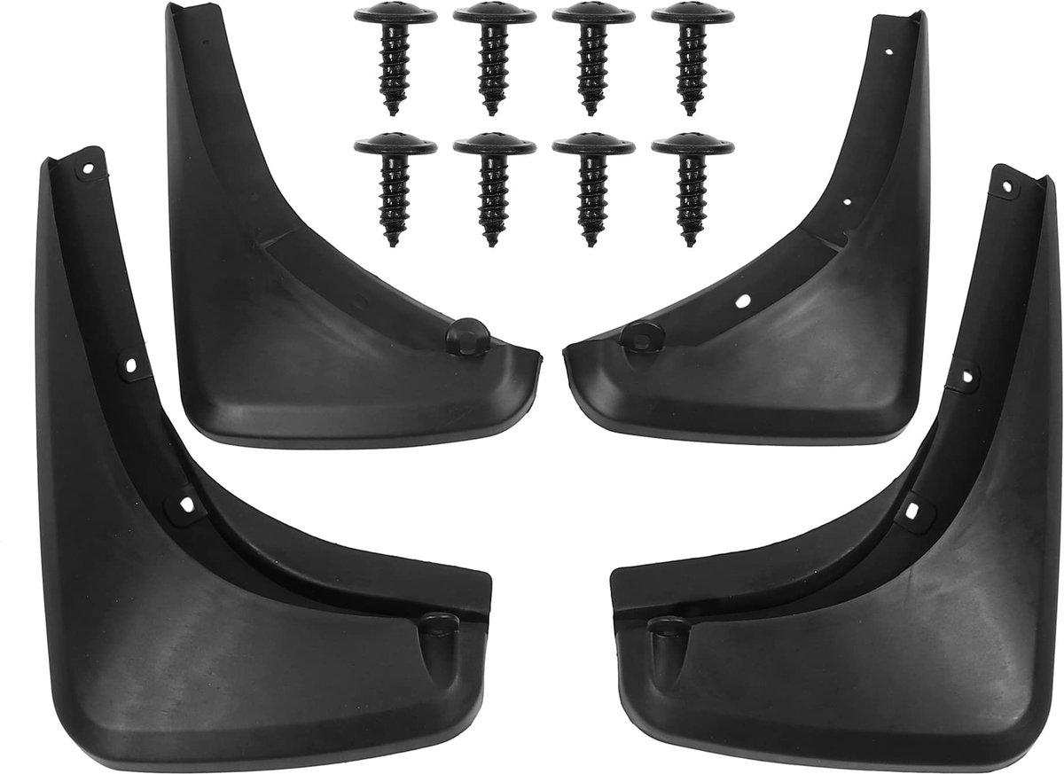 Dailygoods- Spatborden Achter - 4 Stuks - Zacht Plastic - Duurzaam - Bescherming tegen Modder/Rain - Eenvoudige Installatie - Spatschermen