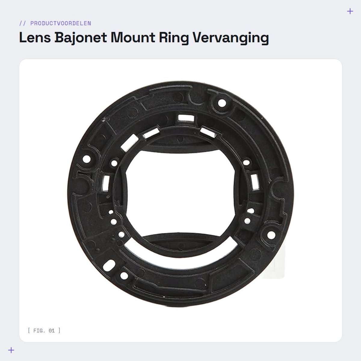 Dailygoods- Bajonetmount Vervanging - Geschikt voor XC 16-50mm F3.5-5.6 OIS - Nauwkeurige Maat - Kunststof Materiaal - 100% Getest - Lensmount