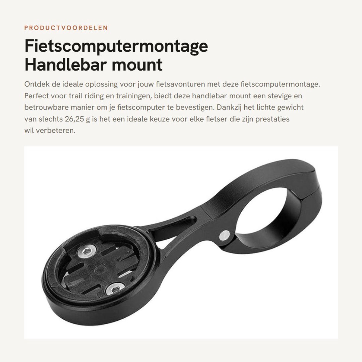 Dailygoods- Beugelhouder Lichtgewicht - Fietscomputer Houder - Stuur Beugel - Aluminiumlegering - Draadloos - Compatibel met Fietsnavigatie