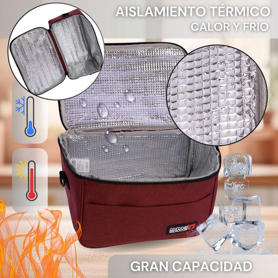 Voedsel Thermos Tas - Koeltas Lunchbox - Maaltijden Transport - Goede Isolatie - 25 x 14 x 17 cm - Sidney — afbeelding 2