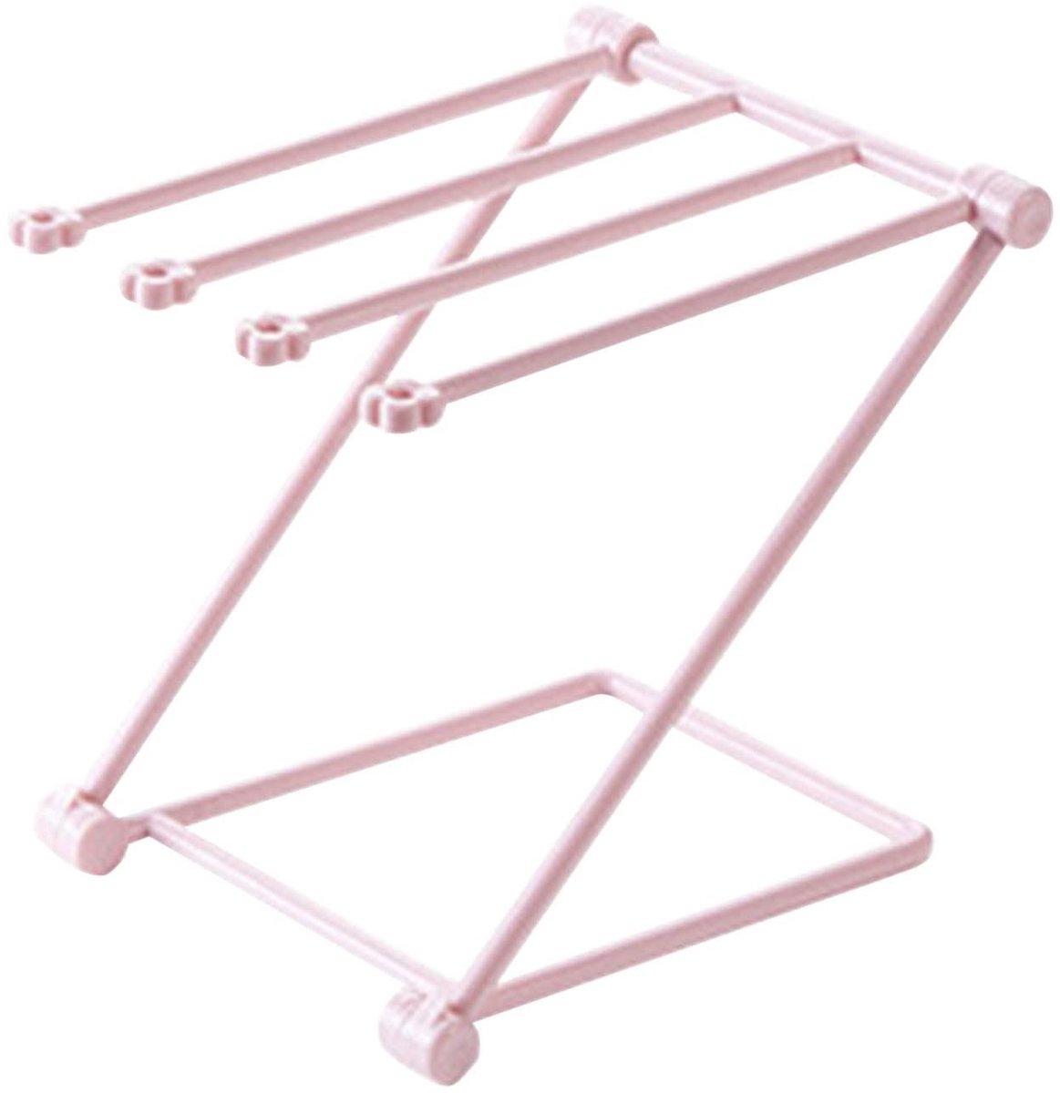 Dailygoods- Vaatdoekhouder Opvouwbaar - Vaatdoek Droogrek - 4 Armen - Multifunctioneel - Kunststof - Ruimtebesparend - Keukenrek