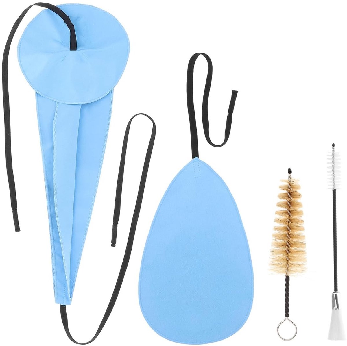Dailygoods- Reinigingsset 4-in-1 - Saxofoon Accessoires - Halsreinigingsstaafje - Mondstukborstel - Stofborstel - Synthetisch Suède - Saxofoonaccessoires