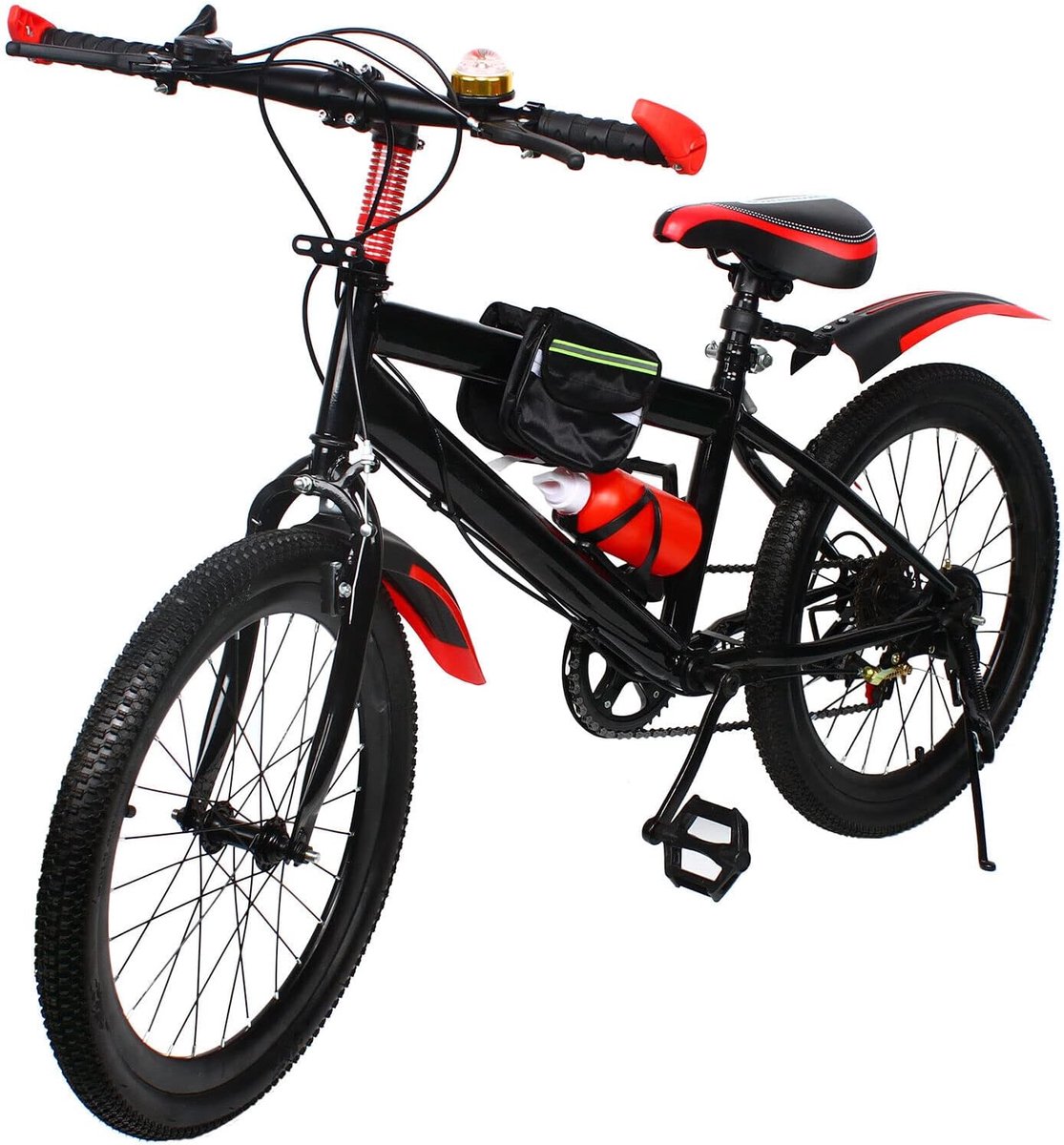 Kinder Mountainbike sfiets Avontuurlijke Ritten 7 Versnellingen 20 Inch Rood