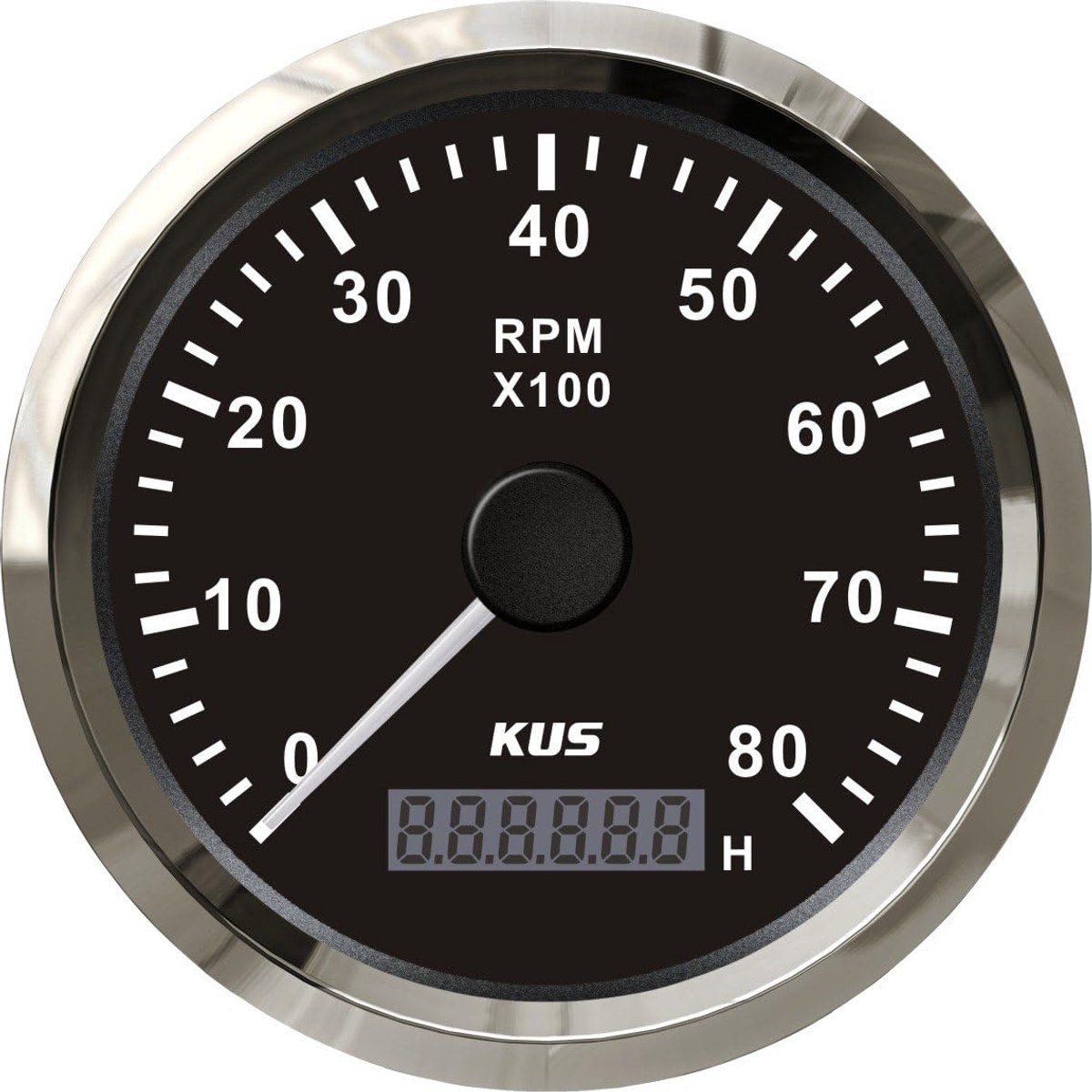 Tachometer Urenteller - Toerenteller Motor - Motorstatus Monitoren - IP67 Waterdicht - 85 mm - Zwart