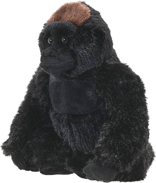 Pluche Gorilla - Knuffeldier Aap - Spelen Leren - Gemaakt van gerecycled materiaal - 30 cm - Zilverrug — afbeelding 3