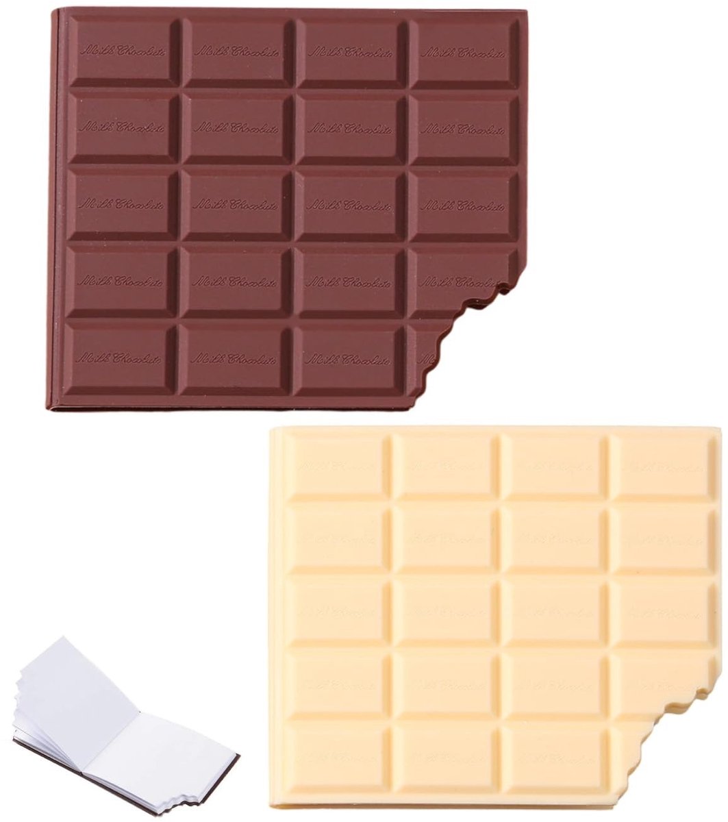 Dailygoods- Notities Chocolade - Zelfklevende Notities - 100 Stuks - 10 x 9 cm - Gepersonaliseerde Notities - Cadeau voor Leraren - Design Chocolade-Borden - Notitieblok