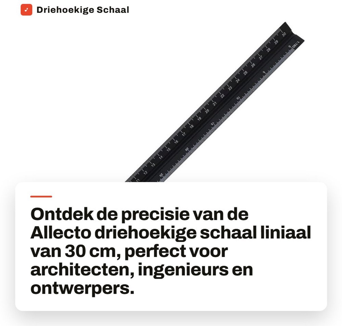Dailygoods- Driehoekige Schaal 30 cm - Aluminiumlegering - Metrische Heerser - 6 Schalen 1:20/1:25/1:50/1:75/1:100/1:125 - Meetgereedschap - Multifunctioneel - Liniaal
