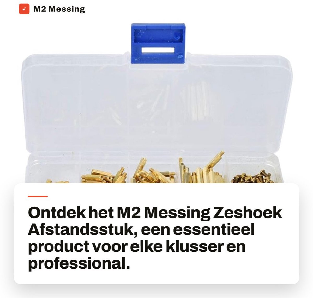 Dailygoods- Afstandsstuk Messing - 320 Stuks - Afstandhouders M2 - Boutassortiment - Corrosiebestendig - Voor Montage en Constructie - Afstandhouder
