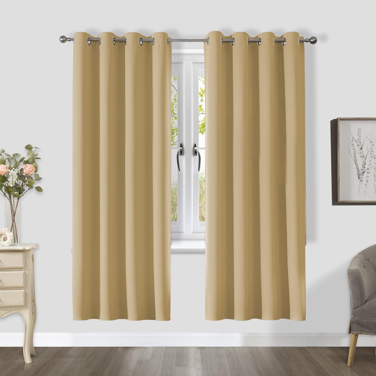 Dailygoods- Verduisteringsgordijnen Ondoorzichtig - Set van 2 - 175 x 140 cm - UV-bestendig - Geluiddicht - Thermisch geïsoleerd - Gordijnen