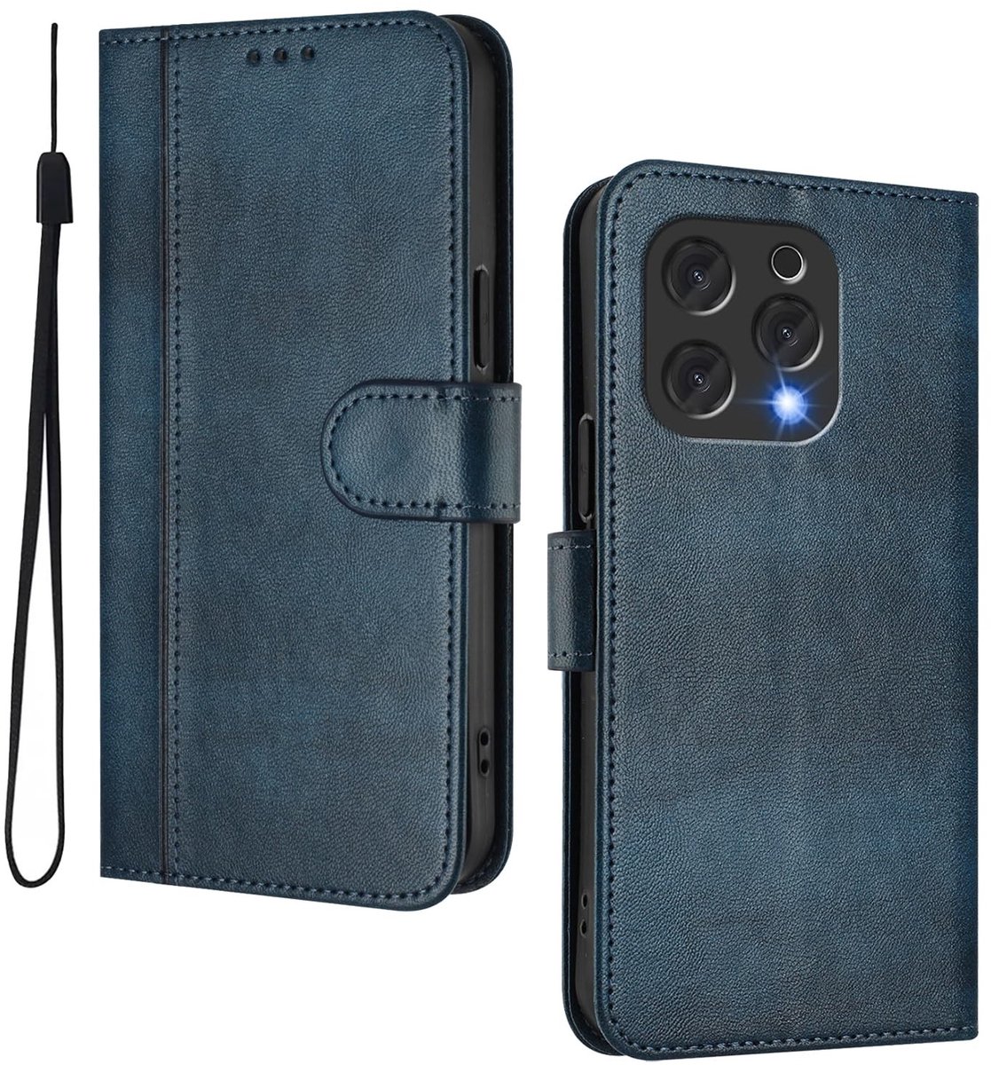 Dailygoods- Portemonnee Hoesje Luxe - Leren Flip Cover - Schokabsorberend - Kaartvakken - Standaard - 360° Randbescherming - Telefoonhoes