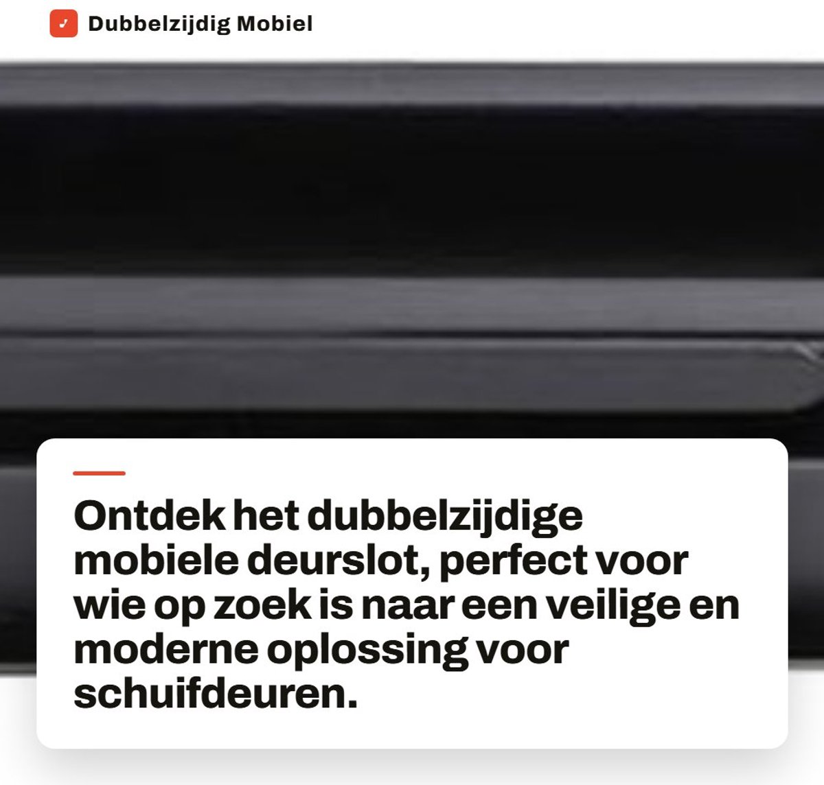 Dailygoods- Deurslot Dubbelzijdig - Schuifdeurslot - Deursloten - Modern Ontwerp - Hoogwaardige Materialen - Betrouwbare Veiligheid - Haakslot