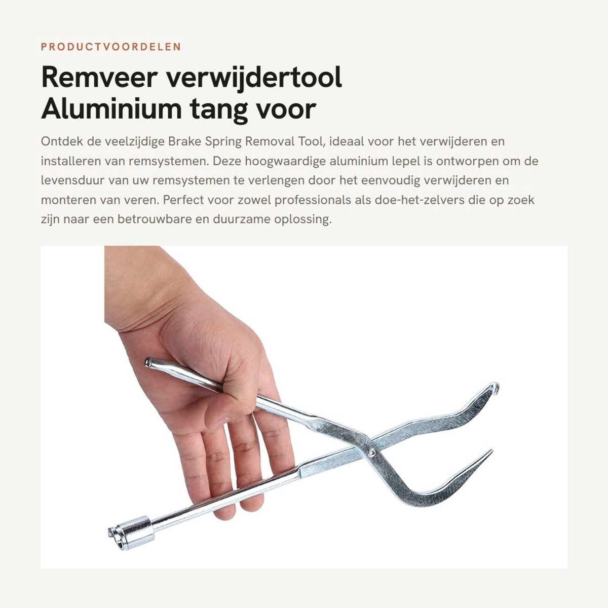 Dailygoods- Remveer Verwijderingsgereedschap - Aluminium Legering - Remveer Klem - Onderhouds Tool - Duurzaam - 31cm/12.2inch - Remveer Verwijdertool