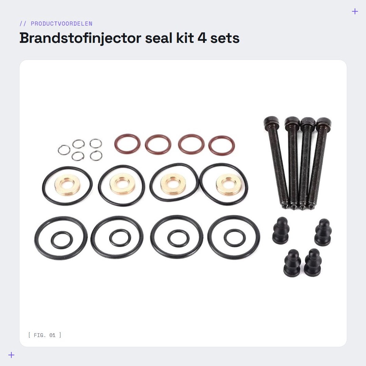 Dailygoods- Brandstofinjector Reparatieset - 4 Sets Rubber Dichtingen - Geschikt voor 1.2/1.4/1.9 TDI - Inclusief IJzer en Rubber - Compatibel met Diverse Motorcodes - Injector Seal Kit
