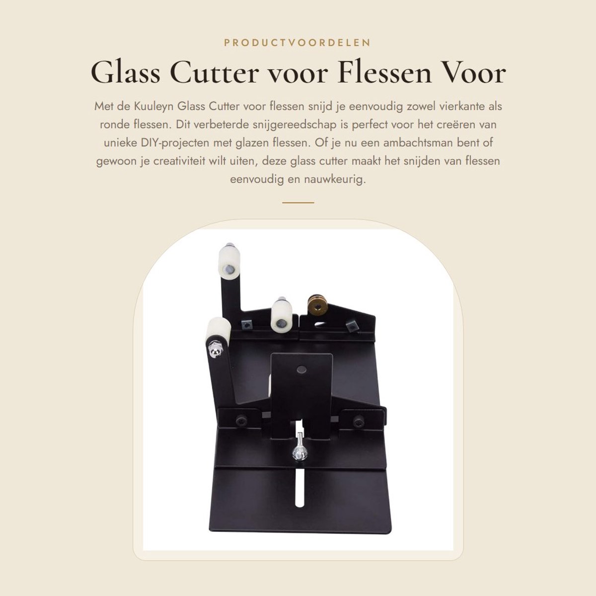 Dailygoods- Glas Snijder Verbeterde Versie - Snijmachine voor Flessen - Vierkante/Ronde Flessen - Roestvrij Staal - Verstelbare Breedte/Lengte - Inclusief Accessoires - Fles Snijder