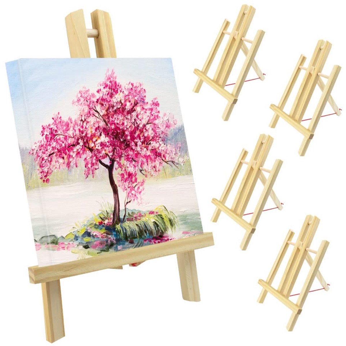 Mini Kinderezel - Natuurlijk Grenenhout - Multifunctioneel - 4 stuks - Natuurlijke kleur