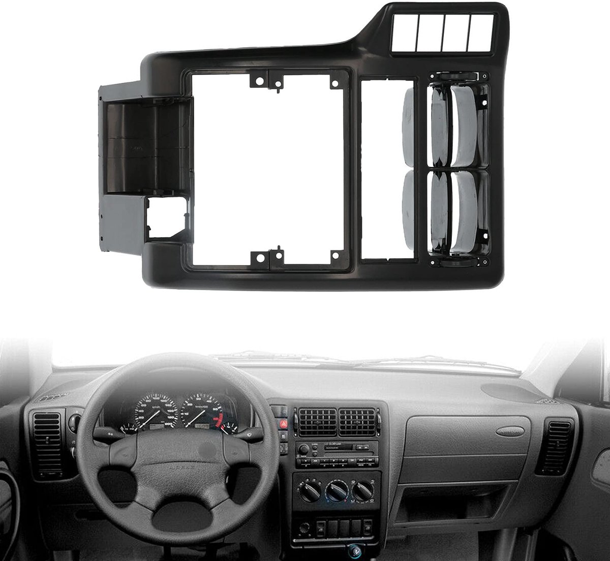 Dailygoods- Luchtuitlaat Grille Stabiele Fit - Ventilatierooster - Kunststof - Zwart - OEM 6N1858071A - Geschikt voor Seat Ibiza II 2