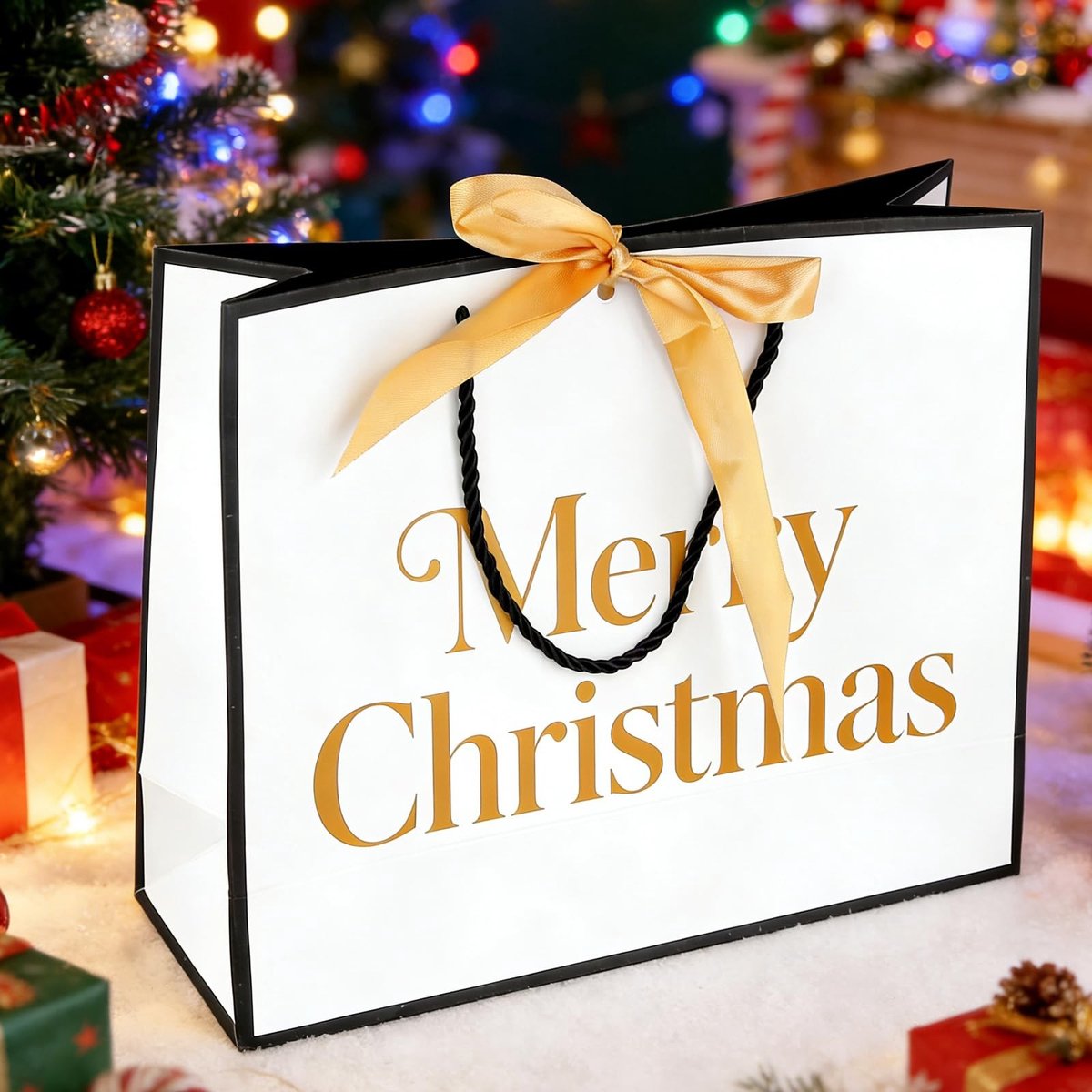 Dailygoods- Geschenkzakjes Luxe - 20 Stuks - Grote Cadeauzakjes - Robuuste Constructie - Papier - 32 x 25 x 11 cm - Cadeauzakken