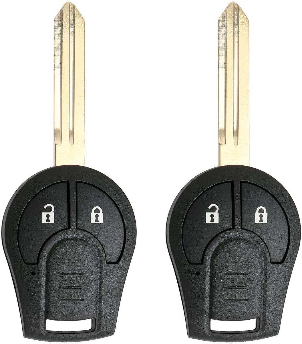 Dailygoods - Afstandsbediening Hoesje - Vervangende Sleutel - Compatibel met Nissan - Beschermhoes - 2-knops Sleutel - Geschikt voor Nissan Micra Juke...