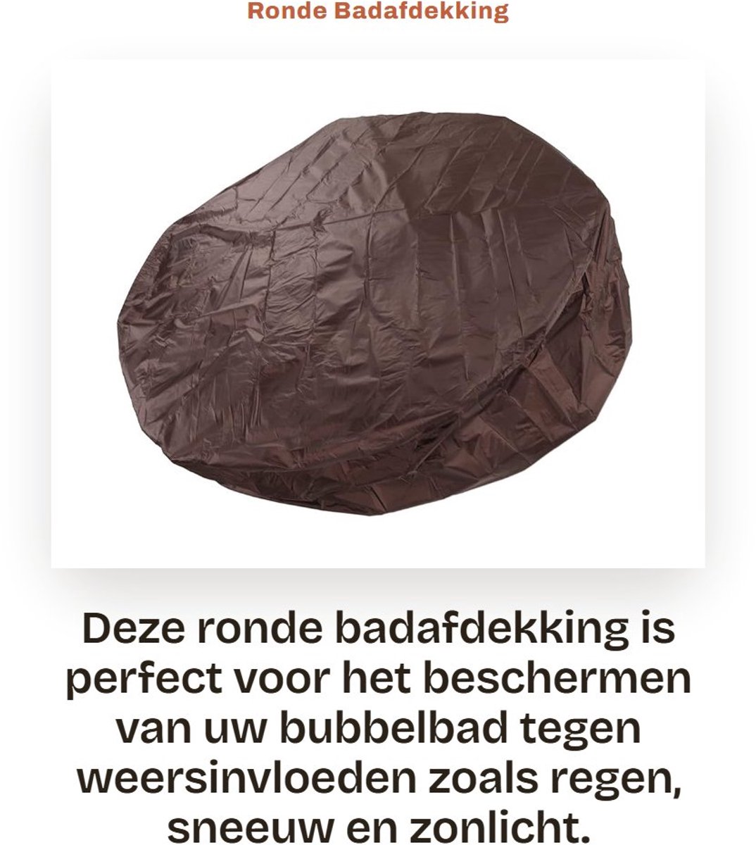 Dailygoods- Ronde Badafdekking Waterdicht - Hot Tub Cover - Beschermhoes - Buitenafdekking - Opbergtas - 190 Zilver Polyester Taffeta