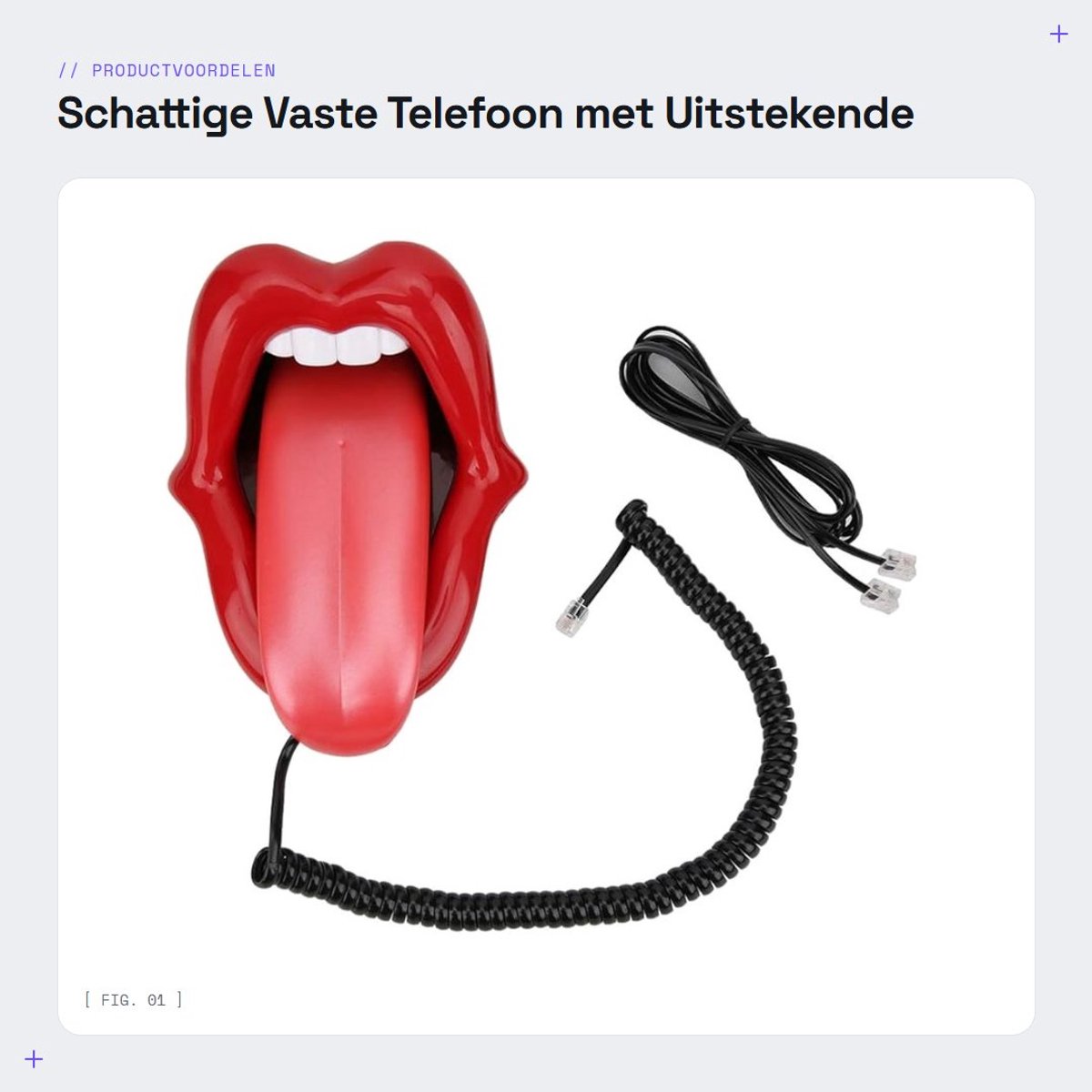 Dailygoods- Vaste Telefoon - Innovatief Ontwerp - Uitstekende Geluidskwaliteit - Duurzame ABS-Constructie - Lichtgewicht - Ideaal voor Thuis/Kantoor