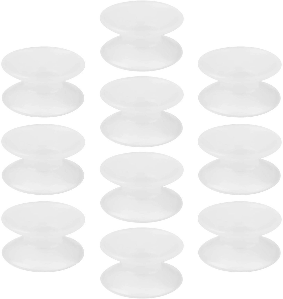 Dailygoods- Zuignap Dubbelzijdig - Siliconen Zuignap - Aquarium Bevestiging - Ultra Sterke Zuigkracht - Flexibel en Duurzaam - Transparant 2cm - Aquariumzuignap