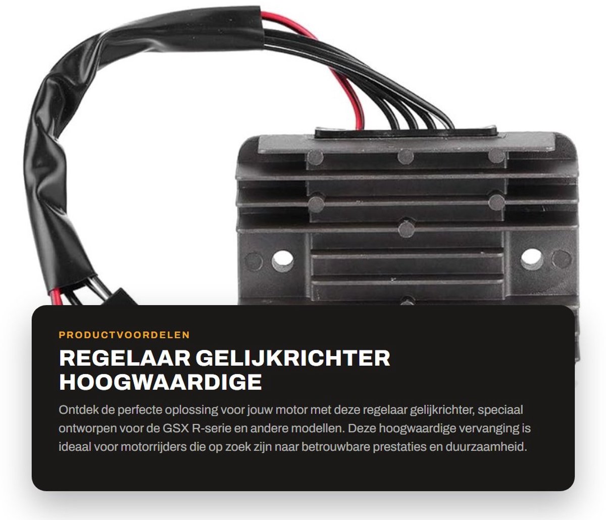 Dailygoods - Regelaar gelijkrichter - Hoogwaardige vervangingsonderdeel - Duurzaam aluminium en ABS - Plug-and-play installatie - Geschikt voor R...