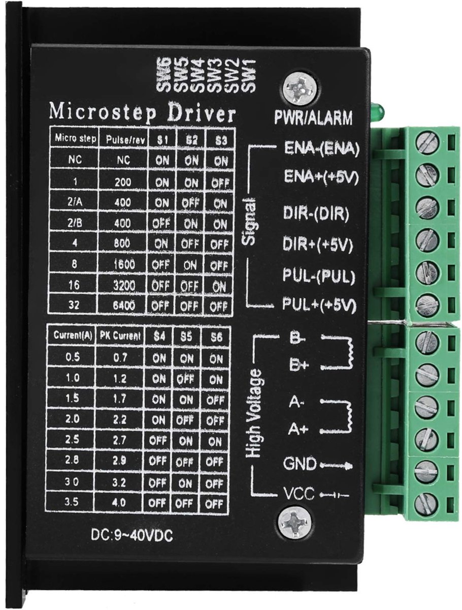 Dailygoods - Scheda Controller voor Stappenmotoren - CNC Machines - 160W 9-40V 0.5-4A - Precisie en Controle - Stappenmotor besturing - Geschikt voor...
