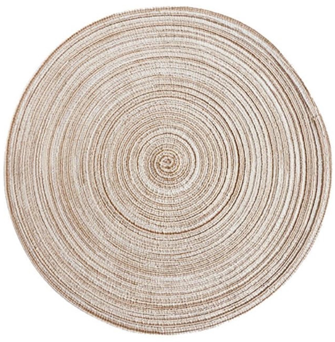 Dailygoods- Tafelmatten 2 Stuks - Geweven Polyester - Antislip - Hittebestendig - Afwasbaar - Diameter 30 cm - Boho Decoratie - Placemats