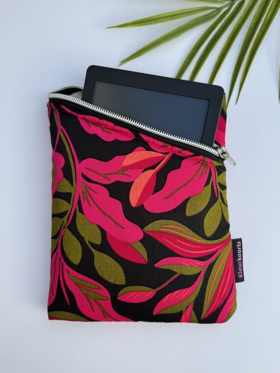Kleurkoorts E-reader sleeve - Pink jungle - Geschikt voor Kobo Clara & Nia — afbeelding 2