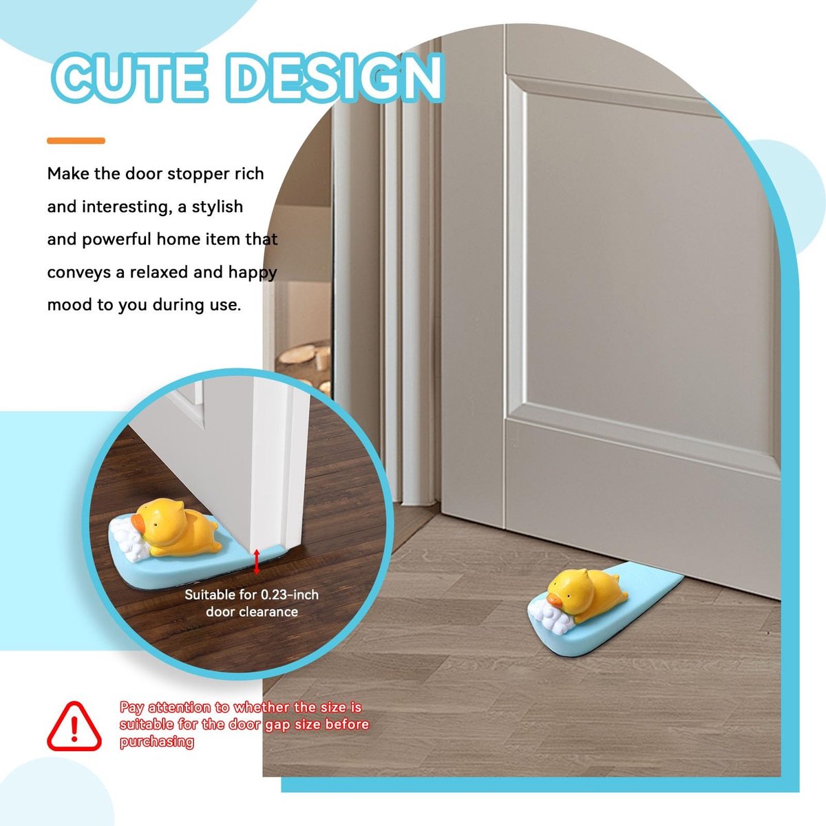Dailygoods- Deurstopper Dierlijke Vorm - Decoratieve Deurstoppers - Zacht PVC-Kunststof - Antislip Onderkant - Botsbestendig - Geluidsreductie - Deurwig