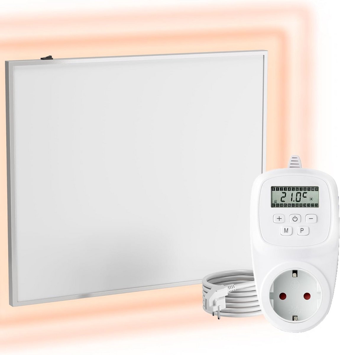 Infrarood Verwarming Paneel - Elektrische Kachel - Ruimte Verwarmen - Ultra Vlak Design - 300W - Wit
