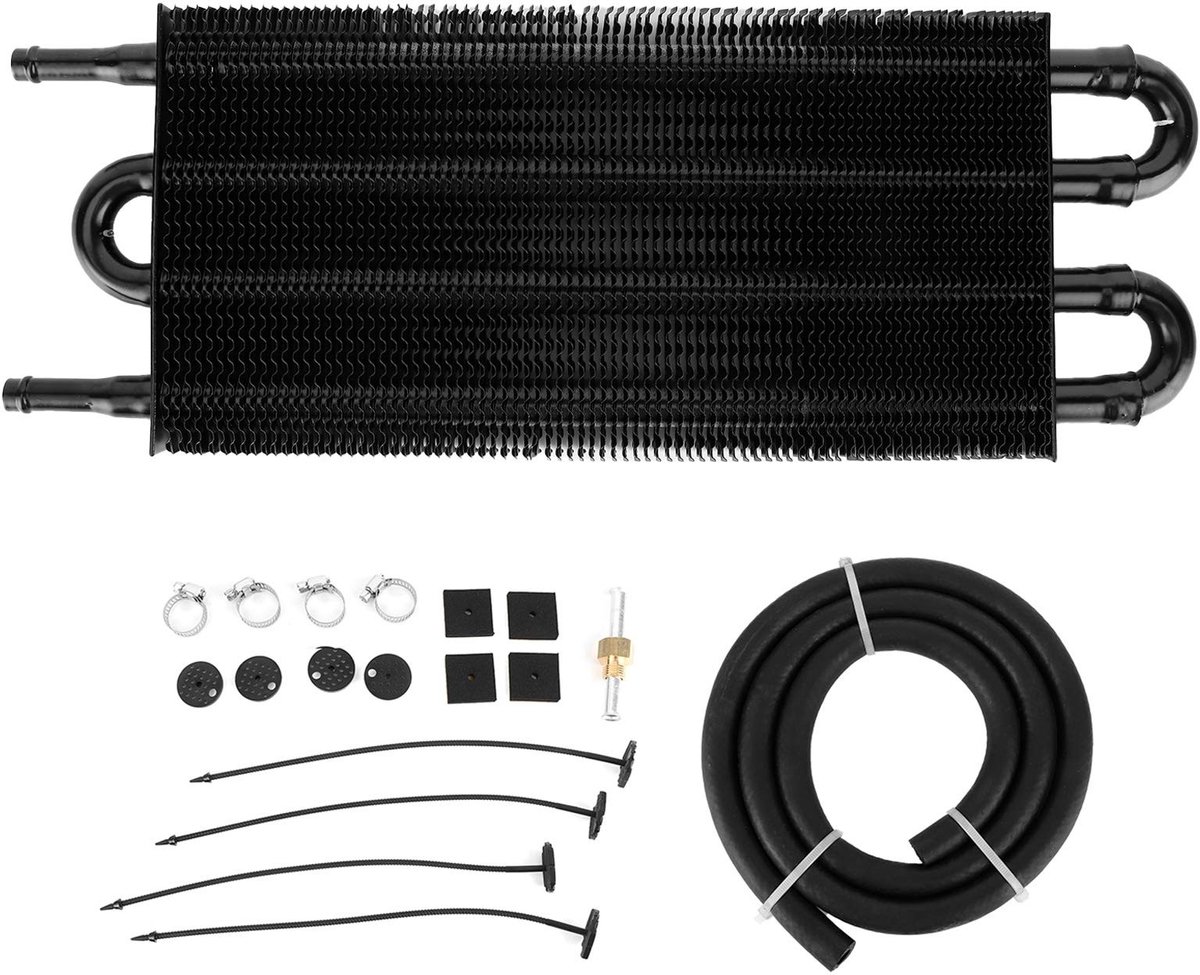 Dailygoods- Oliekoeler 4 Rijen Aluminium - Universele Radiator - Transmissie Koeling - Motorolie Koeling - Accessoires - Hoogwaardig Materiaal