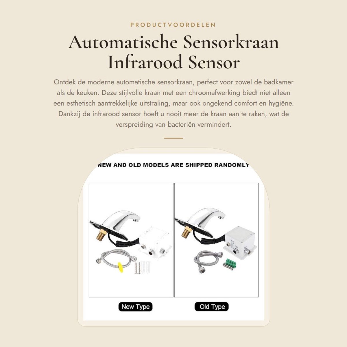 Dailygoods - Automatische Sensorkraan - Infrarood Sensor Kraan - Energiezuinig en Hygiënisch - Chroom - Geschikt voor Badkamer en Keuken - Modern Design