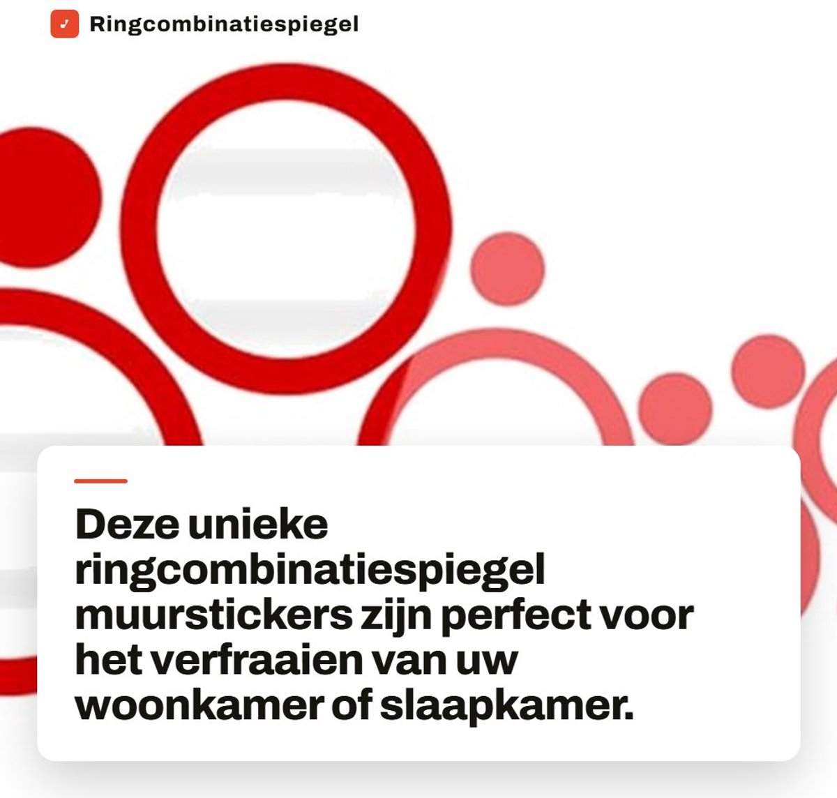 Dailygoods- Muurstickers Zelfklevend - Ringcombinatie Spiegelstickers - Decoratie Woonkamer/Slaapkamer - Uniek Ontwerp - Praktisch Spiegeleffect - Creatieve Combinatie - Muurdecoratie