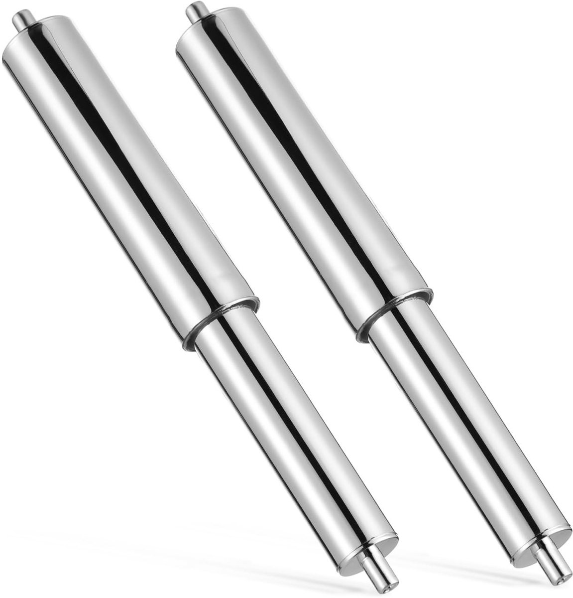 Dailygoods- Toiletrolhouder Universeel - Vervangende Papierhouder - Veerbelast - Roestvrij Staal - 2 Stuks - Veilig en Glad Oppervlak