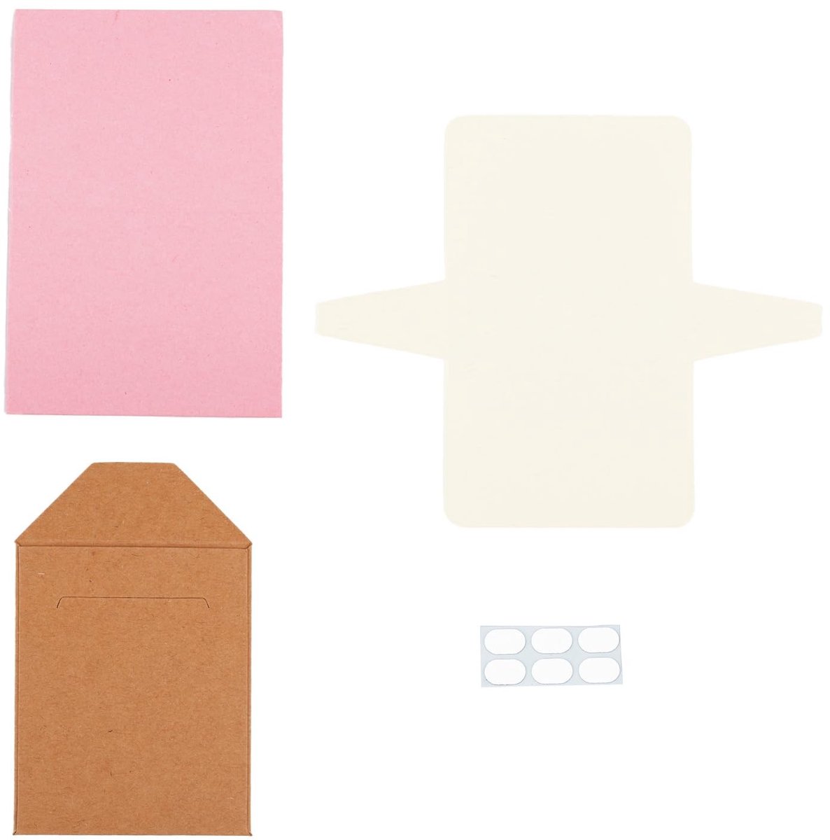 Dailygoods- Wenskaarten Set - Kleurrijk - I Love You - Liefdesgroetkaarten - 12x8 cm - Inclusief Kraft Papier Envelop - 6 Stickers - Groetkaarten