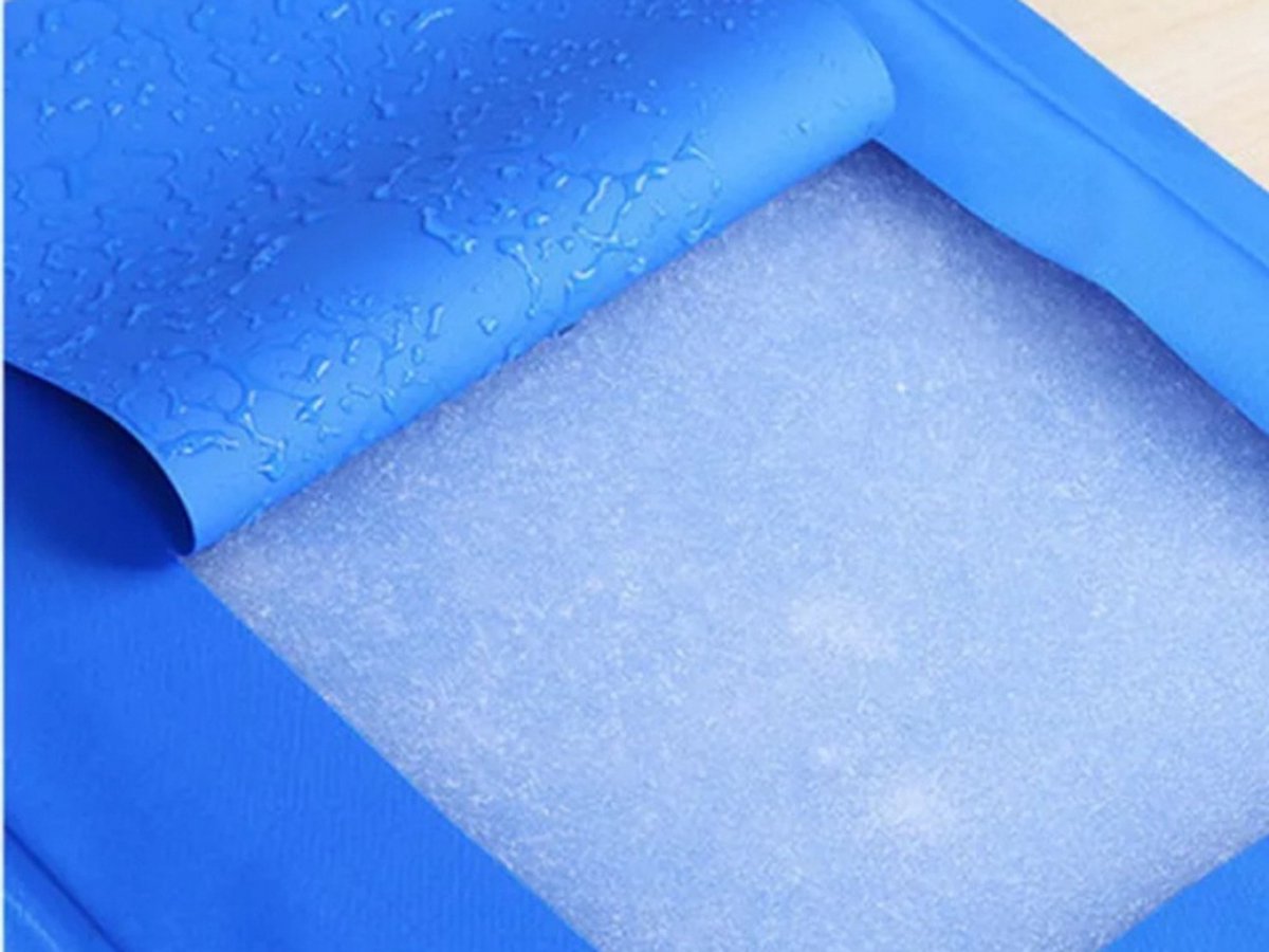 Waterdichte Koelmat voor Hond en Kat 50x40 cm – Zelfkoelende Gel Mat voor Huisdieren – Antislip & Opvouwbaar – Verkoelende Ligmat voor Hond, Kat en Andere Dieren – Reisvriendelijk & Eenvoudig te Reinigen – kattenbed zomer – Blauw – 31569 – foto 4