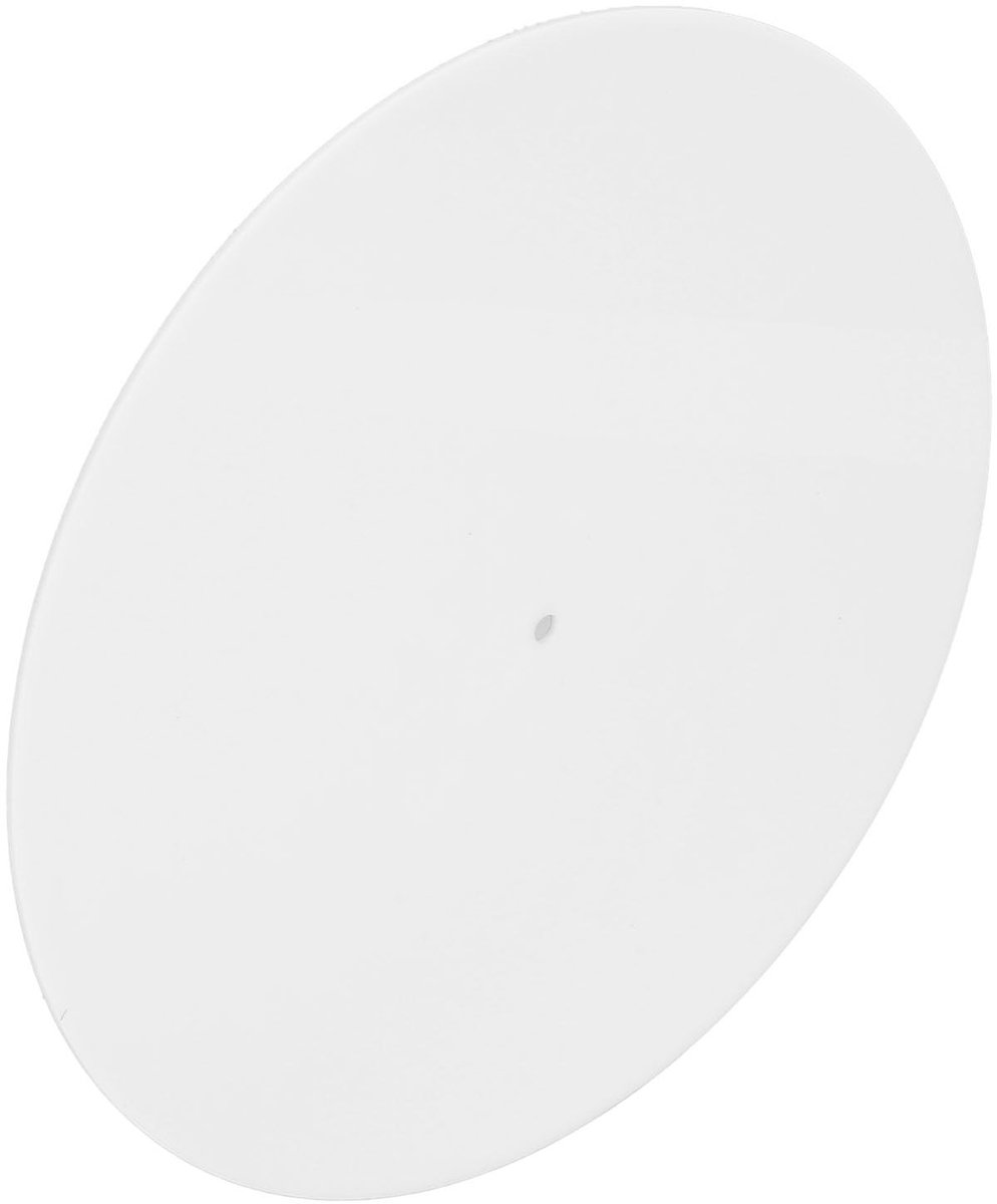Dailygoods - Draaitafel Mat - Geluidsverbetering - Wit - Slipmat voor Vintage Platenspeler - Vermindert Ruis van Statisch Stof - Geschikt voor Verster...