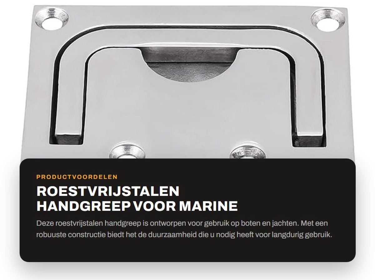 Dailygoods - Roestvrijstalen Handgreep voor Marine Bootluik