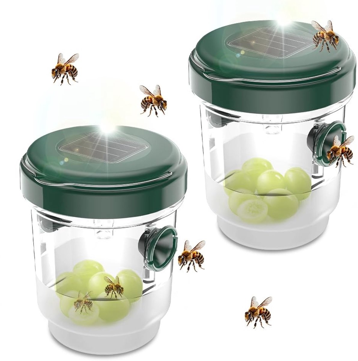 Dailygoods- Insectenval op zonne-energie - Wespenval - Muggenlamp - Natuurlijke bescherming - Insectenvanger - Energiezuinig met LED-licht