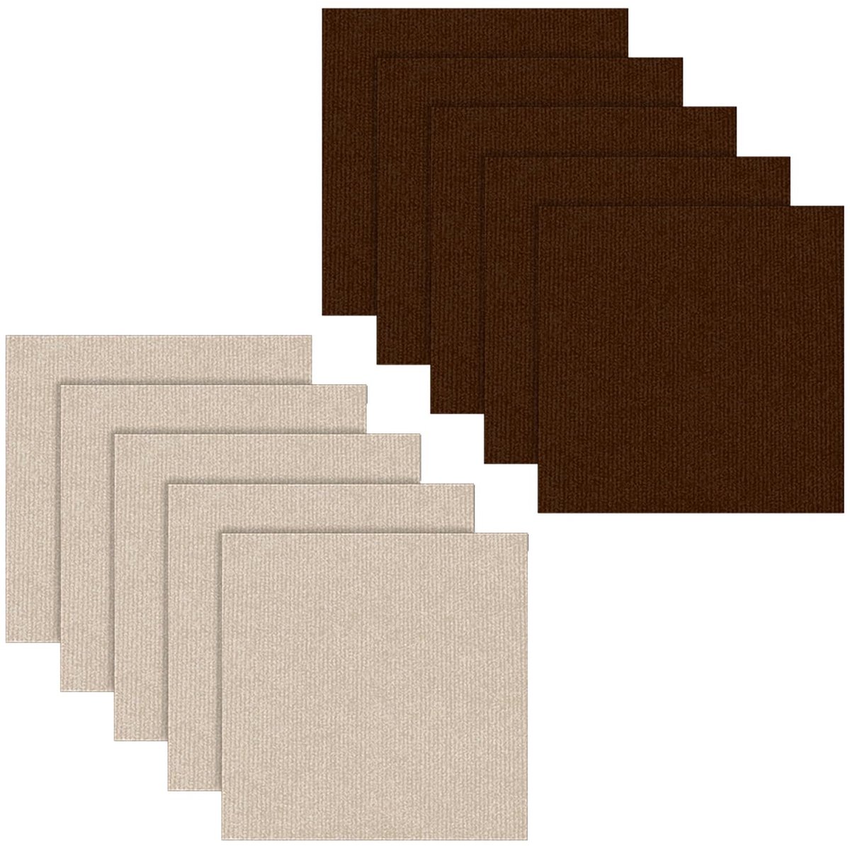 Dailygoods- Tapijttegels 50 x 50 cm - Zelfklevend - Antislip - Naaldvilt - 10 Stuks - 2,5 m² - Geschikt voor kantoor/commercieel gebruik - Vloertegels