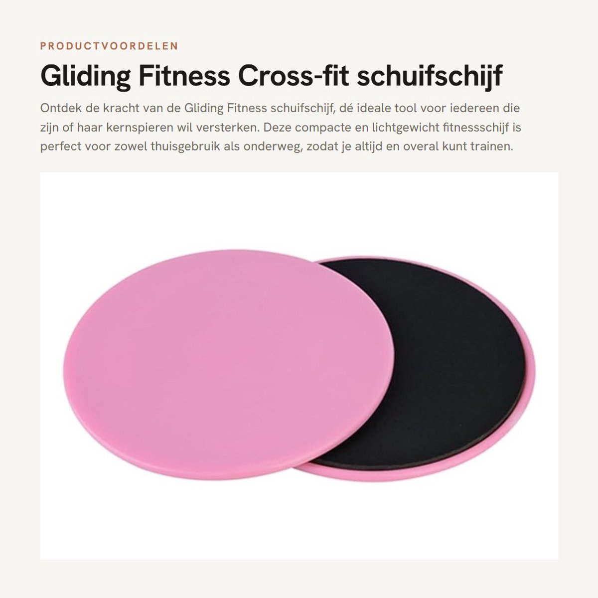 Dailygoods- Fitnessschijf Klein Formaat - Glijdende Schijf - Kernversterking - Lichtgewicht - Antislip - Geschikt voor Diverse Oppervlakken - Glijschijven