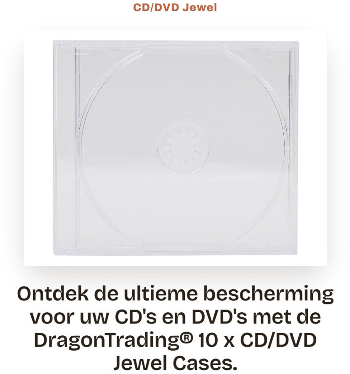 Dailygoods- CD/DVD Hoesjes Professionele Kwaliteit - CD Hoesjes Transparant - CD Doosjes - CD Opbergmap - CD Hoesjes Jewel Case - Geschikt voor 1 Disc